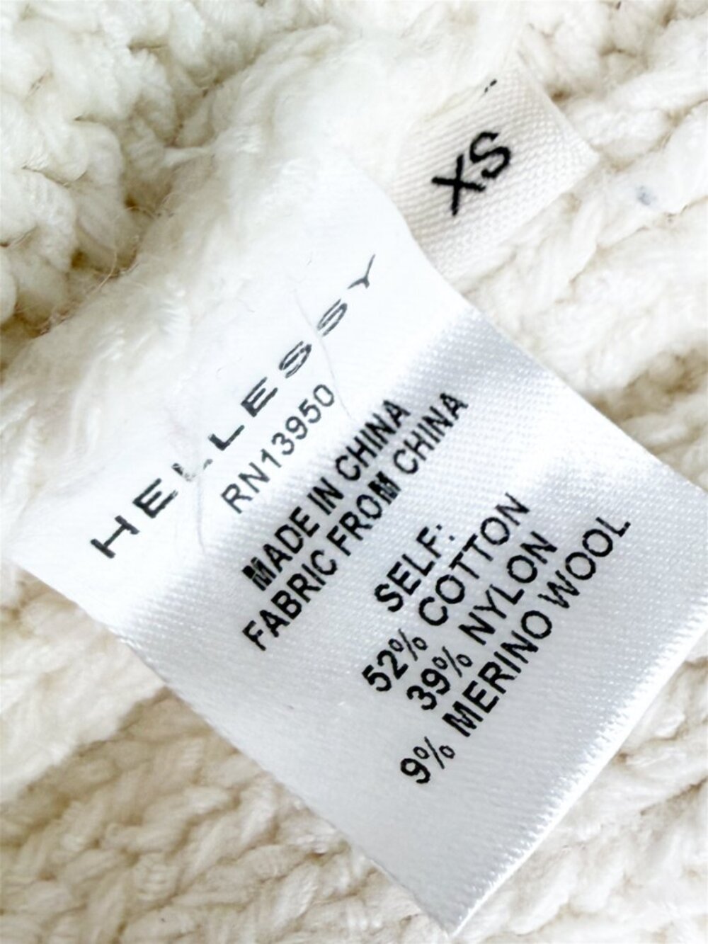 Hellessy Kenai Tank Cable Knit Sweater Top Sh Ties Ivory XS - Picture 7 of 9